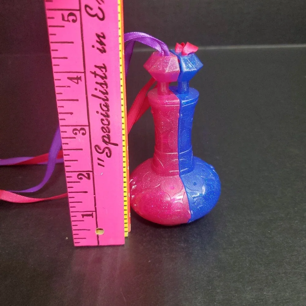 Pink / Blue 2pc Genie Bottle Best Friends Necklace Set Costume Cosplay